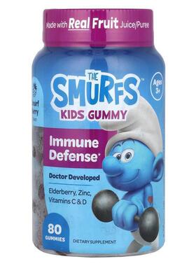 The Smurfs,Kids Gummy, Immune Defense, Ages 3+, Smurf Berry