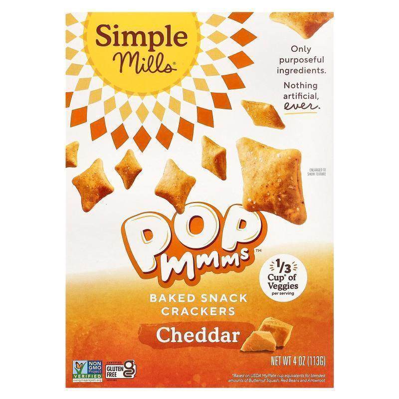 Simple Mills,Pop Mmms, Baked Snack Crackers, Pizza