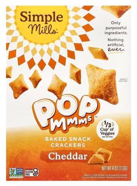 Simple Mills,Pop Mmms, Baked Snack Crackers, Pizza