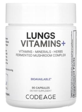 Codeage,Lungs，维生素 +，90 粒胶囊