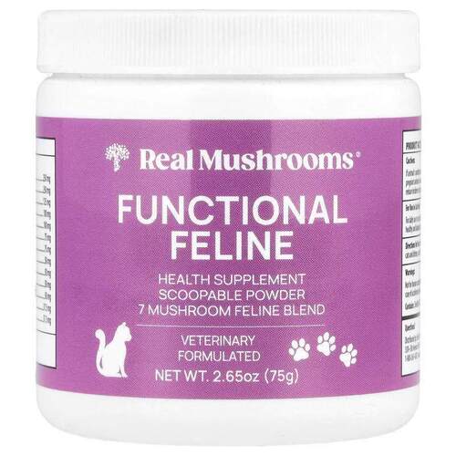 Real Mushrooms,Functional Feline，猫用，2.65 盎司（75 克）