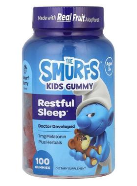 The Smurfs,Kids Gummy, Restful Sleep, Ages 3+, Smurf Berry ,