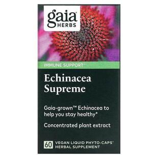 Gaia Herbs,优质紫雏菊补充剂，60 粒素食液体 Phyto-Caps 胶囊