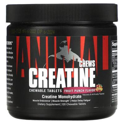 Animal,Creatine Chews, Green Apple, 120 Chewable Tablets