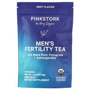 Pink Stork,男性生育健康茶，薄荷味，15 袋，1.3 盎司（37.5 克