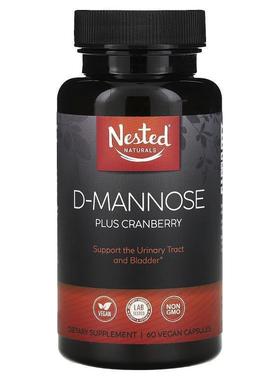 Nested Naturals,D-甘露糖加蔓越橘，60 粒全素胶囊