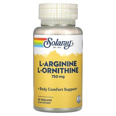Solaray,L-Arginine L-Ornithine, 750 mg, 50 VegCaps