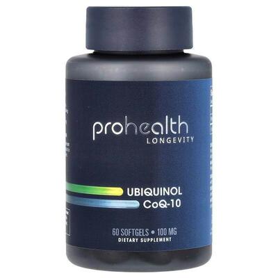 ProHealth Longevity,Ubiquinol CoQ-10, 100 mg, 60 Softgels
