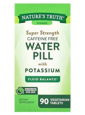 Nature's Truth,Super Strength Water Pill with Potassium, Caf