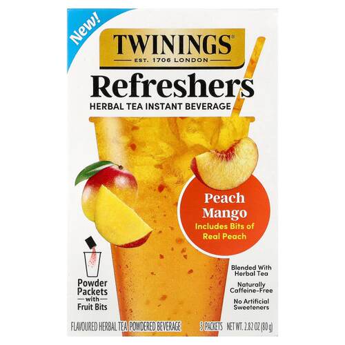 川宁,Refreshers, Herbal Tea Instant Beverage, Peach Mango, C