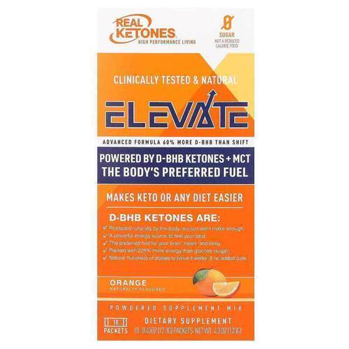 Real Ketones,Elevate，柠檬味，30 包混合饮品