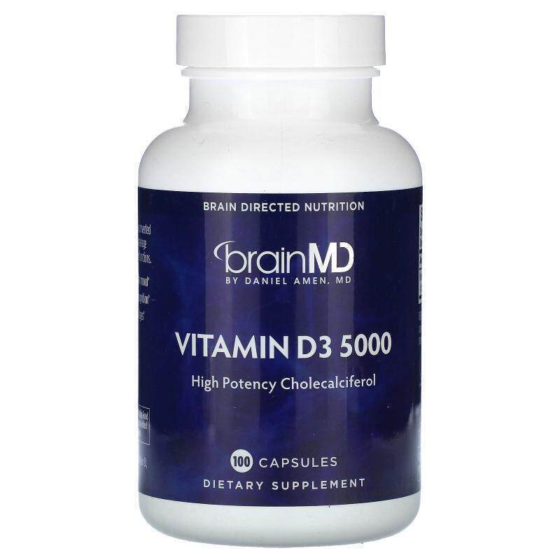 BrainMD,Vitamin D3 5000, 100 Capsules