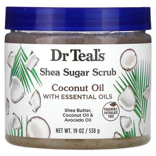 Dr. Teals,乳木果磨砂霜，椰子油与精油，19 盎司（538 克）