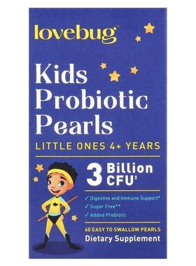 LoveBug Probiotics,儿童益生菌，Little Ones 易吞嚥配方，30 亿