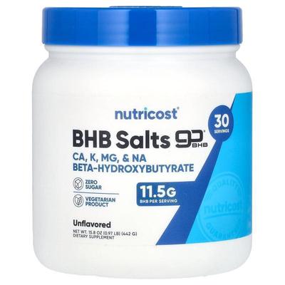 Nutricost,BHB Salts goBHB, Unflavored, 0.97 lb (442 g)