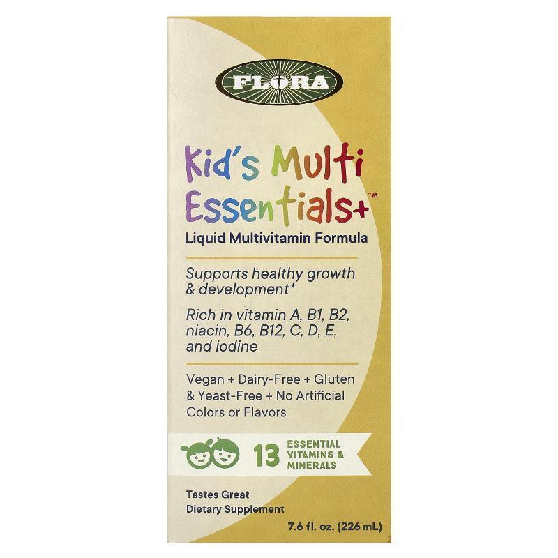 Flora,Kid's Multi Essentials+, Fruit Juice, 7.6 fl oz (226 m