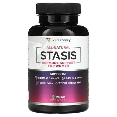 Vitauthority,Stasis 女性天然荷尔蒙支援，120 粒胶囊