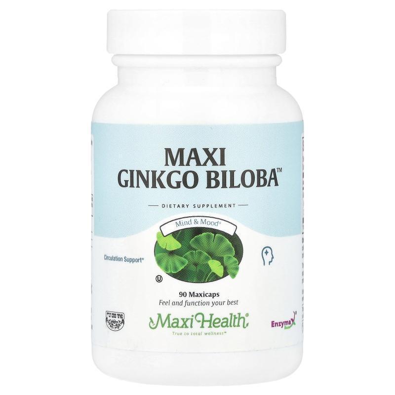 Maxi Health,Maxi Ginkgo Biloba™，90 粒 Maxicaps