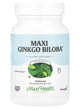 Maxi Health,Maxi Ginkgo Biloba™，90 粒 Maxicaps