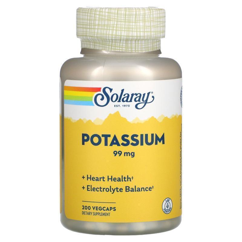Solaray,Potassium, 99 mg, 100 VegCaps