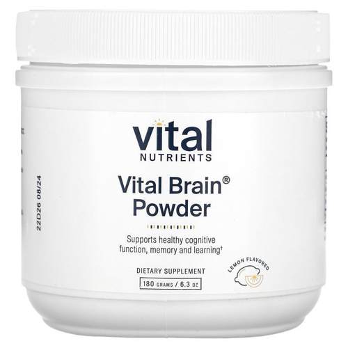 Vital Nutrients Vital Brain Powder Lemon神经系统健康大脑健康
