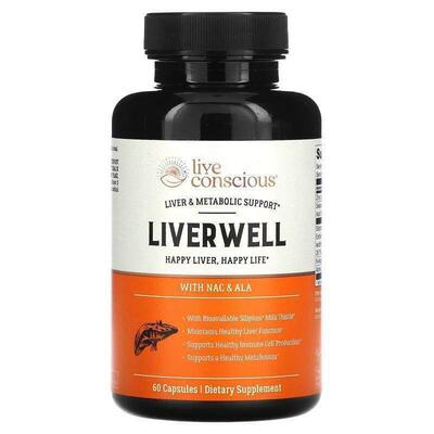 Live Conscious,LiverWell With NAC &amp;amp;amp; ALA, 60