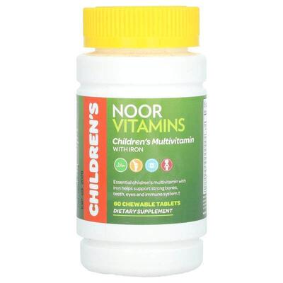 Noor Vitamins,儿童含铁多维生素，60 片咀嚼片