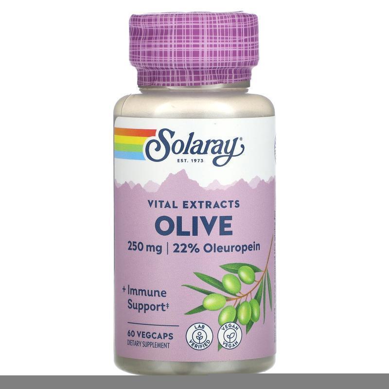 Solaray,重要提取物，橄榄，250 毫克，60 粒素食胶囊