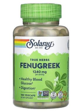 Solaray,True Herbs, Fenugreek, 620 mg, 180 VegCaps