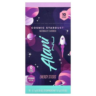 Alani Nu,Energy Sticks, Cosmic Stardust™, 10 Stickpacks, 0.2