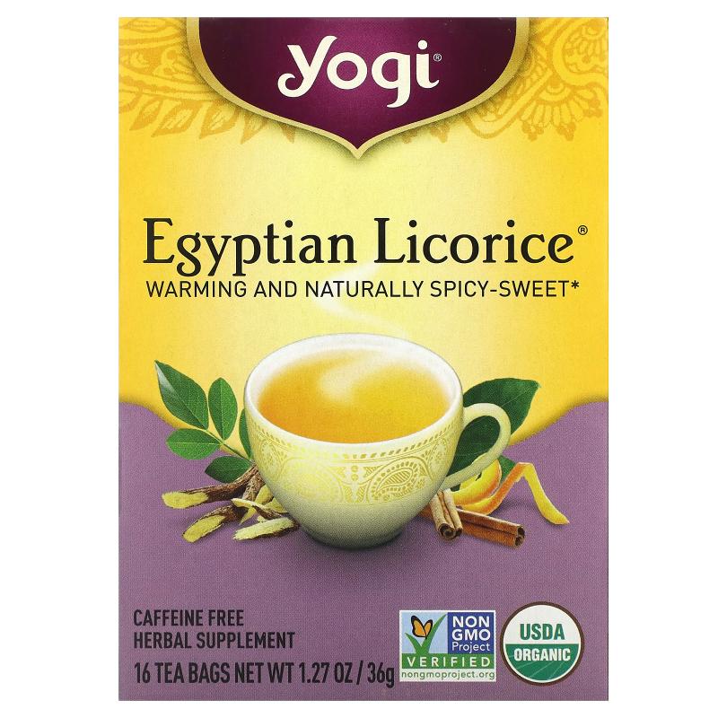 Yogi Tea约琪埃及甘草茶无因支持呼吸消化系统健康