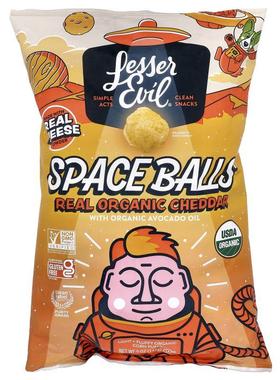 LesserEvil,Space Balls, Real Organic Cheddar, 5 oz (142 g)