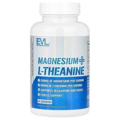 EVL,Magnesium Plus L-Theanine , 90 Veggie Capsules