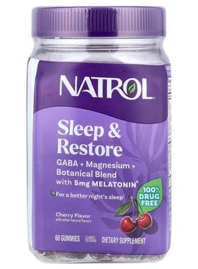 Natrol,Sleep &amp; Restore Gummies with 5 mg Melatonin,