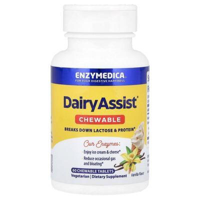 Enzymedica,DairyAssist® Chewable, Vanilla