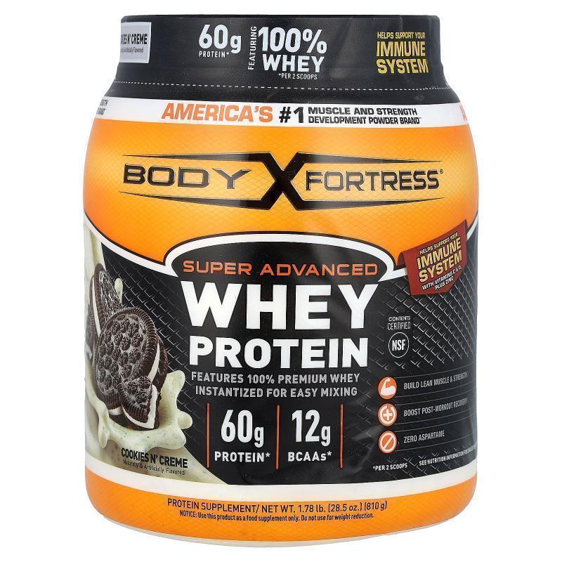 Body Fortress,Super Advanced Whey Protein, Cookies N' Creme