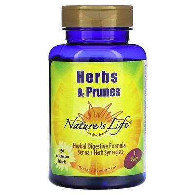 Nature's Life,Herbs Prunes, 250 Vegetarian Tablets