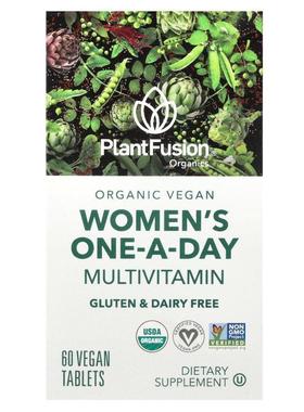 PlantFusion,Women's One-A-Day Mutivitamin, 60 Vegan Tablets