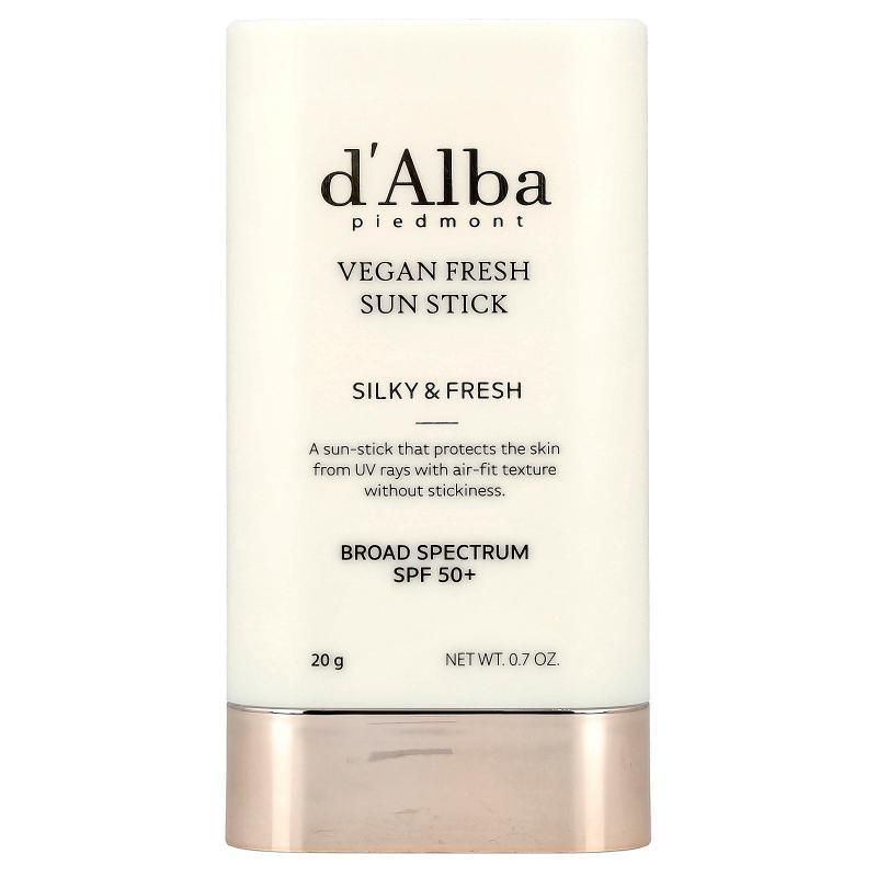 d'Alba,全素抗晒棒，SPF 50+，0.7 盎司（20 克）
