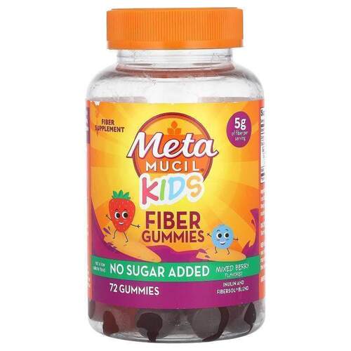 Metamucil,Kids, Fiber Gummies, Mixed Berry, 72 Gummies