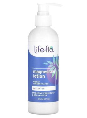Life-flo,Magnesium Lotion, Highly Concentrated, Unscented, 8
