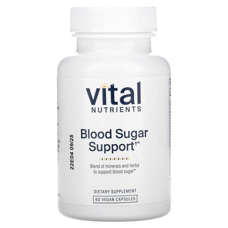 Vital Nutrients,Blood Sugar Support, 60 Vegan Capsules