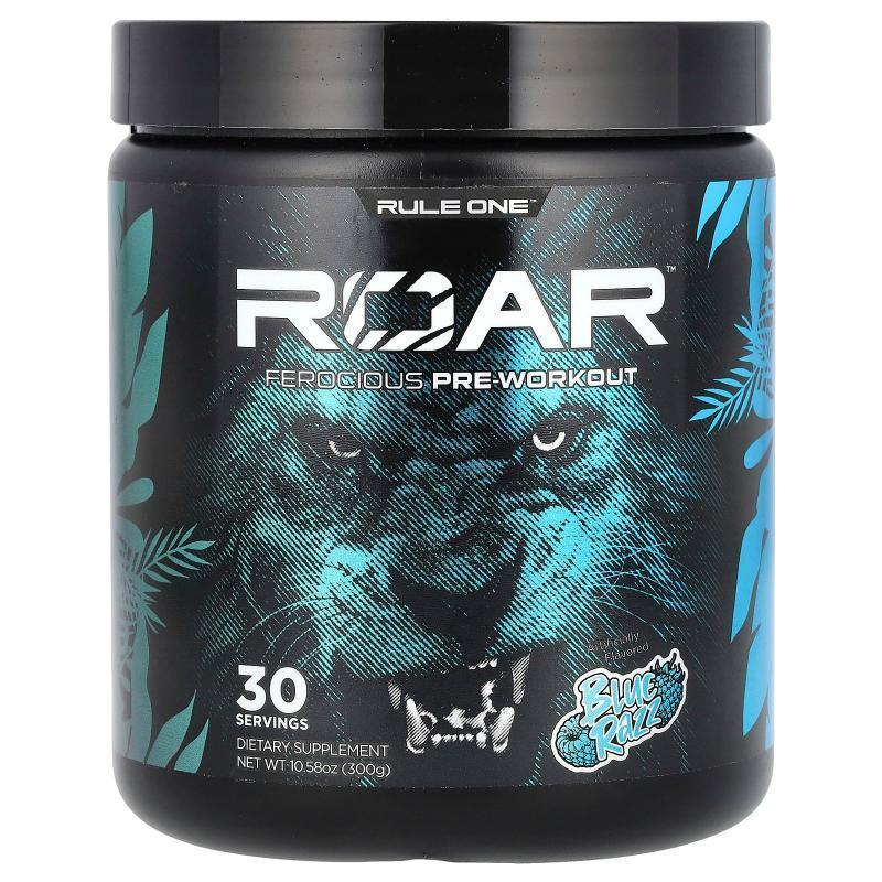 Rule One Proteins,Roar, Ferocious Pre-Workout, Blue Razz, 10