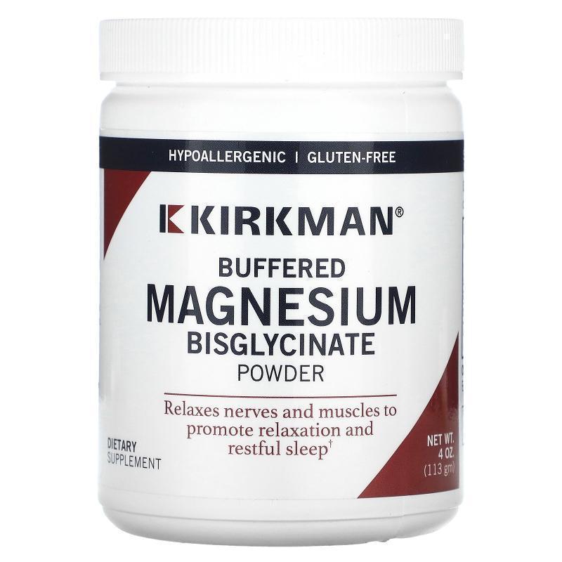 Kirkman Labs,Buffered Magnesium Bisglycinate Powder, 4 oz (1
