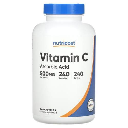 Nutricost,Vitamin C, 500 mg, 240 Capsules