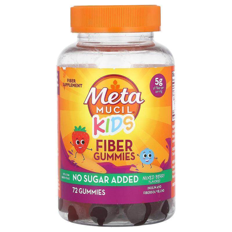 Metamucil,Kids, Fiber Gummies, Mixed Berry, 72 Gummies