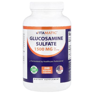 Vitamatic,Glucosamine Sulfate, 240 Vegetable Capsules (750 m