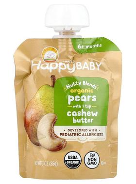 禧贝,Nutty Blends™，6 个月以上，有机梨与腰果酱，3 盎司（85