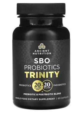 Dr. Axe / Ancient Nutrition,SBO Probiotics Trinity, 60 Capsu