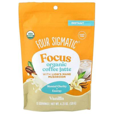 Four Sigmatic,Focus, Instant Organic Coffee Latte With Lion'